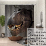 Laden Sie das Bild in den Galerie-Viewer, 3D Dinosaur Lively Shower Curtain Bathroom Decor No Smell 01 / 47.2*70.8 inch