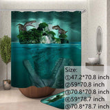 Laden Sie das Bild in den Galerie-Viewer, 3D Dinosaur Lively Shower Curtain Bathroom Decor No Smell 11 / 47.2*70.8 inch