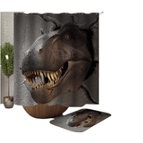 Laden Sie das Bild in den Galerie-Viewer, 3D Dinosaur Lively Shower Curtain Bathroom Decor No Smell
