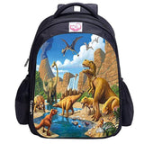 Laden Sie das Bild in den Galerie-Viewer, 3D T-Rex Durable Dinosaur Cartoon Travel Backpack School Laptop Daypack Waterproof Bag Light Brown / S