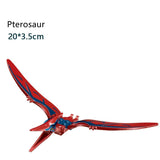 Laden Sie das Bild in den Galerie-Viewer, 5‘’ Mini Dinosaur Jurassic Theme DIY Action Figures Building Blocks Toy Playsets Pterosaur / Red &amp; Blue
