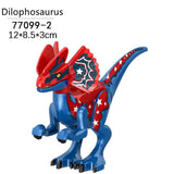 Laden Sie das Bild in den Galerie-Viewer, 5‘’ Mini Dinosaur Jurassic Theme DIY Action Figures Building Blocks Toy Playsets Dilophosaurus / Blue