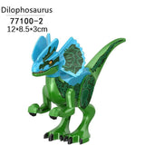 Laden Sie das Bild in den Galerie-Viewer, 5‘’ Mini Dinosaur Jurassic Theme DIY Action Figures Building Blocks Toy Playsets Dilophosaurus / Green