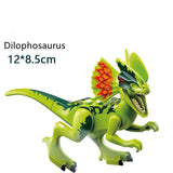 Laden Sie das Bild in den Galerie-Viewer, 5‘’ Mini Dinosaur Jurassic Theme DIY Action Figures Building Blocks Toy Playsets Dilophosaurus / Light Green