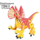 Laden Sie das Bild in den Galerie-Viewer, 5‘’ Mini Dinosaur Jurassic Theme DIY Action Figures Building Blocks Toy Playsets Dilophosaurus / Red