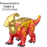 Load image into Gallery viewer, 5‘’ Mini Dinosaur Jurassic Theme DIY Action Figures Building Blocks Toy Playsets Parasaurolophus / Golden