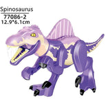 Laden Sie das Bild in den Galerie-Viewer, 5‘’ Mini Dinosaur Jurassic Theme DIY Action Figures Building Blocks Toy Playsets Spinosaurus / Purple
