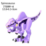 Laden Sie das Bild in den Galerie-Viewer, 5‘’ Mini Dinosaur Jurassic Theme DIY Action Figures Building Blocks Toy Playsets Spinosaurus / Violet