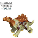 Load image into Gallery viewer, 5‘’ Mini Dinosaur Jurassic Theme DIY Action Figures Building Blocks Toy Playsets Stegosaurus / Brown