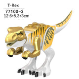 Laden Sie das Bild in den Galerie-Viewer, 5‘’ Mini Dinosaur Jurassic Theme DIY Action Figures Building Blocks Toy Playsets T-Rex / Golden