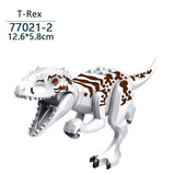 Load image into Gallery viewer, 5‘’ Mini Dinosaur Jurassic Theme DIY Action Figures Building Blocks Toy Playsets T-Rex / White