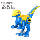 Laden Sie das Bild in den Galerie-Viewer, 5‘’ Mini Dinosaur Jurassic Theme DIY Action Figures Building Blocks Toy Playsets Velociraptor / Blue