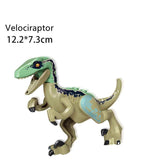 Laden Sie das Bild in den Galerie-Viewer, 5‘’ Mini Dinosaur Jurassic Theme DIY Action Figures Building Blocks Toy Playsets Velociraptor / Gray