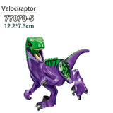 Laden Sie das Bild in den Galerie-Viewer, 5‘’ Mini Dinosaur Jurassic Theme DIY Action Figures Building Blocks Toy Playsets Velociraptor / Purple