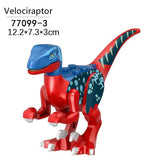Laden Sie das Bild in den Galerie-Viewer, 5‘’ Mini Dinosaur Jurassic Theme DIY Action Figures Building Blocks Toy Playsets Velociraptor / Red