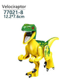 Laden Sie das Bild in den Galerie-Viewer, 5‘’ Mini Dinosaur Jurassic Theme DIY Action Figures Building Blocks Toy Playsets Velociraptor / Yellow