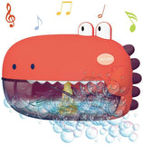 Laden Sie das Bild in den Galerie-Viewer, Automatic Electric Bathtub Dinosaur Bubble Blower Machine Bubble Making Toy with Music Red / Dinosaur