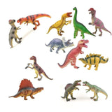 Laden Sie das Bild in den Galerie-Viewer, Different Types of Dinosaurs with Sound T Rex Triceratops Stegosaurus Model Toy for Kids 12 pcs