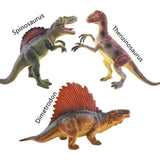 Laden Sie das Bild in den Galerie-Viewer, Different Types of Dinosaurs with Sound T Rex Triceratops Stegosaurus Model Toy for Kids 3 pcs-D