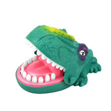 Laden Sie das Bild in den Galerie-Viewer, Dinosaur Bite Finger Toy Dinosaur Teeth Toys Party Game with Light Up Eyes &amp; Sounds Without Sound or Light / Blue
