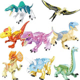 Laden Sie das Bild in den Galerie-Viewer, 5‘’ Mini Dinosaur Jurassic Theme DIY Action Figures Building Blocks Toy Playsets 8 Pack (Save $8) / Multi