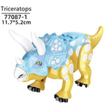 Laden Sie das Bild in den Galerie-Viewer, 5‘’ Mini Dinosaur Jurassic Theme DIY Action Figures Building Blocks Toy Playsets Triceratops / Yellow
