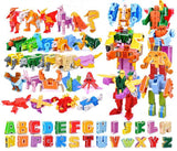 Laden Sie das Bild in den Galerie-Viewer, Transform Animal Dinosaur Robots Alphabet Action Figures Preschool Educational Toys for Kids Full Pack