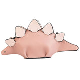 Laden Sie das Bild in den Galerie-Viewer, Triceratops Bag Dinosaur Shape Shoulder Bag PU Leather Rivet Purses Handbag Pink-Stegosaurus