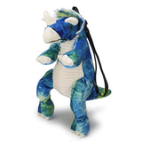 Laden Sie das Bild in den Galerie-Viewer, Vivid Dinosaur Shape Small Backpack Hiking Bag for Children Triceratops / Blue
