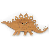 Laden Sie das Bild in den Galerie-Viewer, Wood Wall Clock Dinosaur T Rex Triceratops Quartz Clock Decoration for Kids Room Wood Stegosaurus