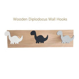 Laden Sie das Bild in den Galerie-Viewer, Wooden Dinosaur Wall Hooks Coat Hooks Wall Decoration for Kids Room Diplodocus