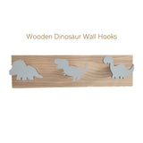 Laden Sie das Bild in den Galerie-Viewer, Wooden Dinosaur Wall Hooks Coat Hooks Wall Decoration for Kids Room Grey