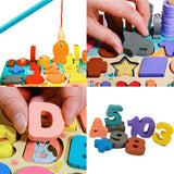 Laden Sie das Bild in den Galerie-Viewer, Wooden Number Alphabet Blocks Stacking Counting Learning Toys for Preschool Toddlers 1 Set
