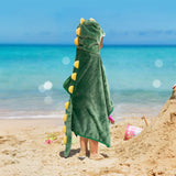 Laden Sie das Bild in den Galerie-Viewer, Name Personalized Dinosaur Ultra Plush Hoodie Blanket Cosplay Cloak for Kids 37 Inch