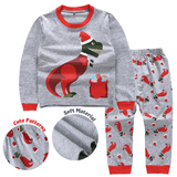Laden Sie das Bild in den Galerie-Viewer, 2-7 Years Old Kids Dinosaur Pajamas Set Christmas Theme Printed Soft Sleepwear Holiday Pjs