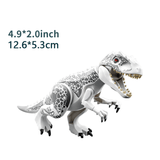 Laden Sie das Bild in den Galerie-Viewer, 5&quot; Mini Dinosaur Jurassic Theme DIY Action Figures Building Blocks Toy Playsets White01 T-Rex / T-Rex