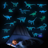 Laden Sie das Bild in den Galerie-Viewer, Glow in the Dark Dinosaur Luminous Wall Sticker Self Adhesive Sticker Decoration for Kids Bedroom Blue