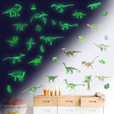Laden Sie das Bild in den Galerie-Viewer, Glow in the Dark Dinosaur Luminous Wall Sticker Self Adhesive Sticker Decoration for Kids Bedroom