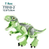 Laden Sie das Bild in den Galerie-Viewer, 5&quot; Luminous Dinosaur Jurassic Theme Building Blocks DIY Action Figures Play Set T Rex