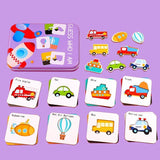 Load image into Gallery viewer, Guess Who I Am Dinosaur Matching Cards Kids Early Learning Cognitive Toys Vehicle
