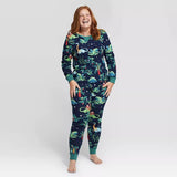 Laden Sie das Bild in den Galerie-Viewer, Matching Family Dinosaur Pajamas Set Mom Dad Kids Baby Holiday Pjs Sleepwear Women / WOMEN S