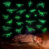 Laden Sie das Bild in den Galerie-Viewer, Glow in the Dark Dinosaur Luminous Wall Sticker Self Adhesive Sticker Decoration for Kids Bedroom Green