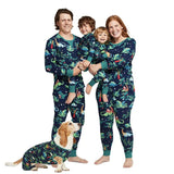 Laden Sie das Bild in den Galerie-Viewer, Matching Family Dinosaur Pajamas Set Mom Dad Kids Baby Holiday Pjs Sleepwear Dog / Dog :S