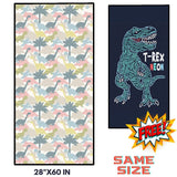 Laden Sie das Bild in den Galerie-Viewer, 28&quot;×60&quot; Dinosaur Towel Soft Microfiber Pattern Bath Beach Picnic Towel for Kids D(BOGO)