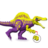 Laden Sie das Bild in den Galerie-Viewer, 12&quot; Dinosaur Jurassic Theme DIY Action Figures Building Blocks Toy Playsets Purple Spinosaurus / 20.1*30.5cm