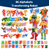 Laden Sie das Bild in den Galerie-Viewer, Transform Animal Dinosaur Robots Alphabet Action Figures Preschool Educational Toys for Kids Full Pack (Save $20)